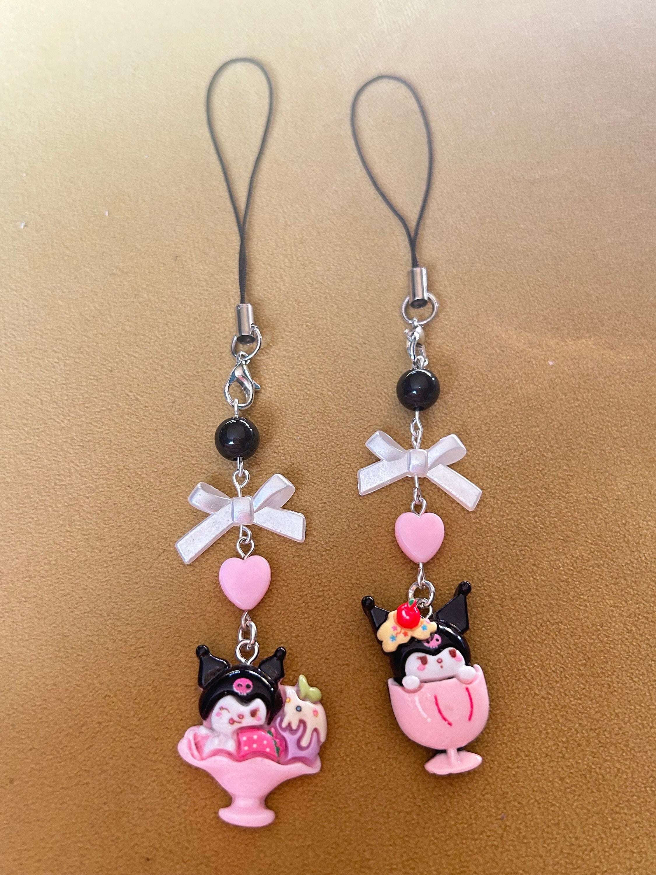 HANDMADE Cute Sanrio Inspired Kuromi Sweet Treats Phone Charms