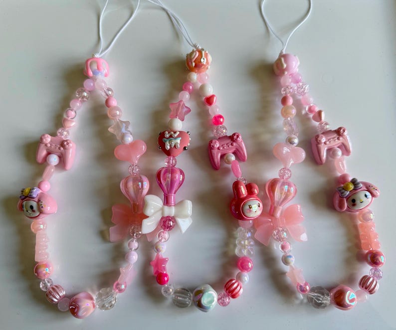 Handmade My Melody Gamer Girl Phone Charm