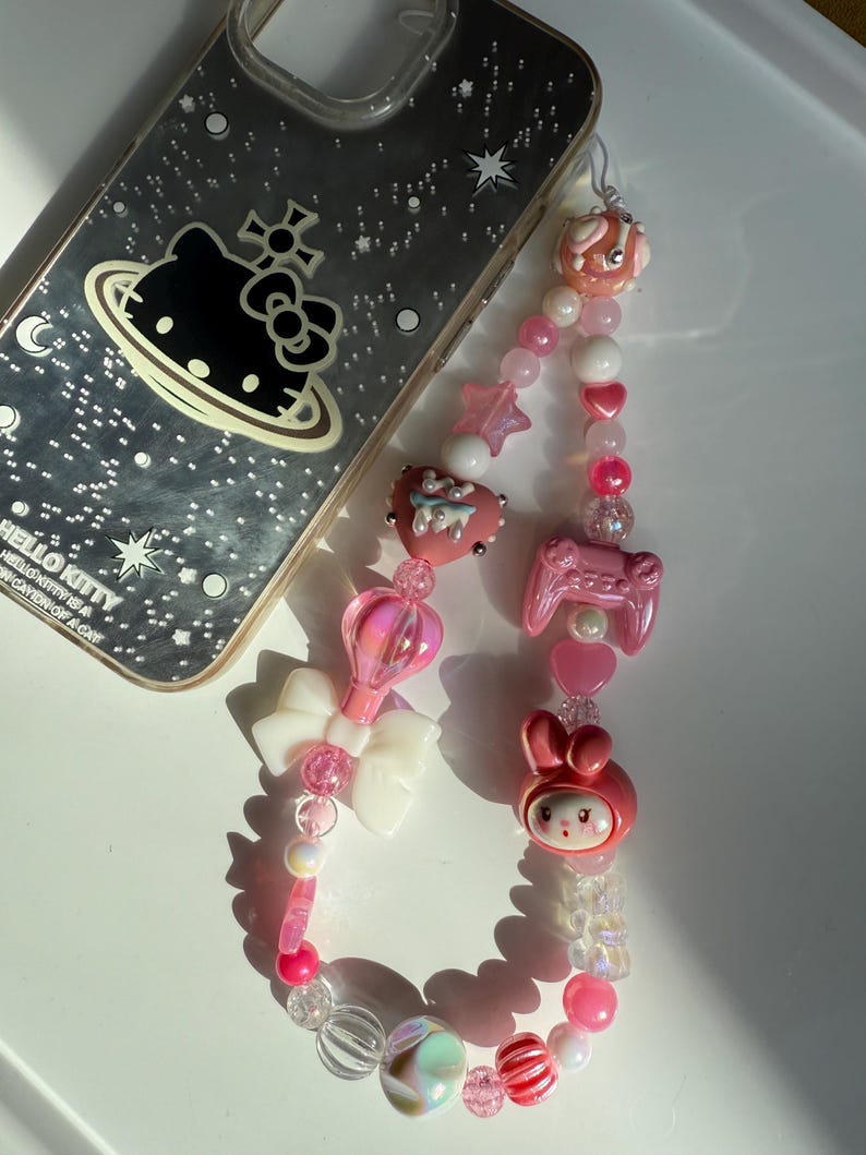 Handmade My Melody Gamer Girl Phone Charm