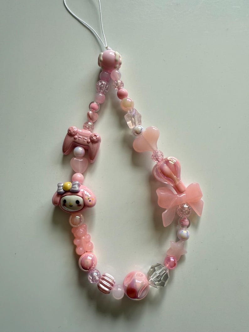 Handmade My Melody Gamer Girl Phone Charm