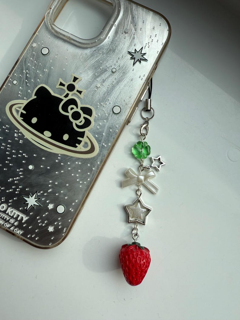 HANDMADE Cute Cottagecore Strawberry Phone Charms