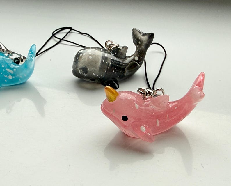 Kawaii Whale Phone Charm - Y2K Ocean Trinket