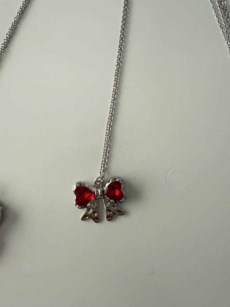Absolutely Stunning Handmade Whimsical Red Gem Necklaces 17”