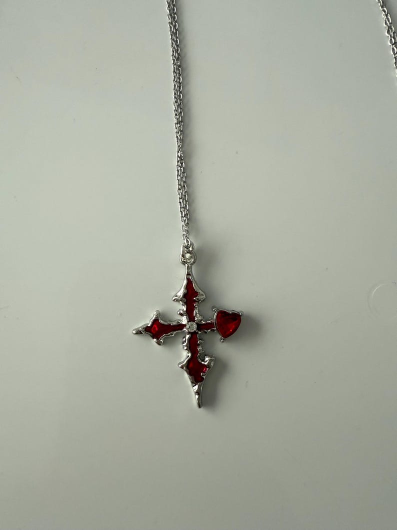 Absolutely Stunning Handmade Whimsical Red Gem Necklaces 17”