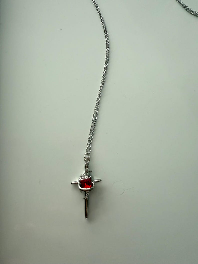 Absolutely Stunning Handmade Whimsical Red Gem Necklaces 17”
