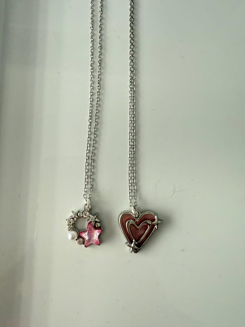 Absolutely Stunning Handmade Whimsical Pink Gem Necklaces 17”