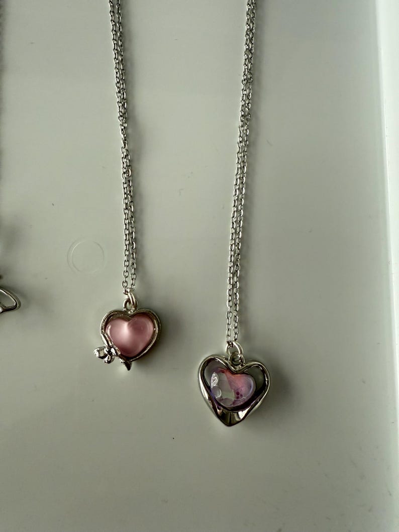 Absolutely Stunning Handmade Whimsical Pink Gem Necklaces 17”