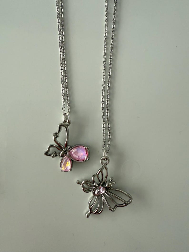 Absolutely Stunning Handmade Whimsical Pink Gem Necklaces 17”