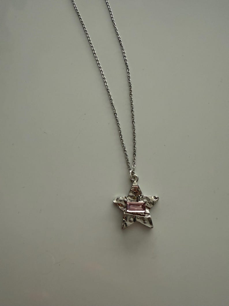 Absolutely Stunning Handmade Whimsical Pink Gem Necklaces 17”