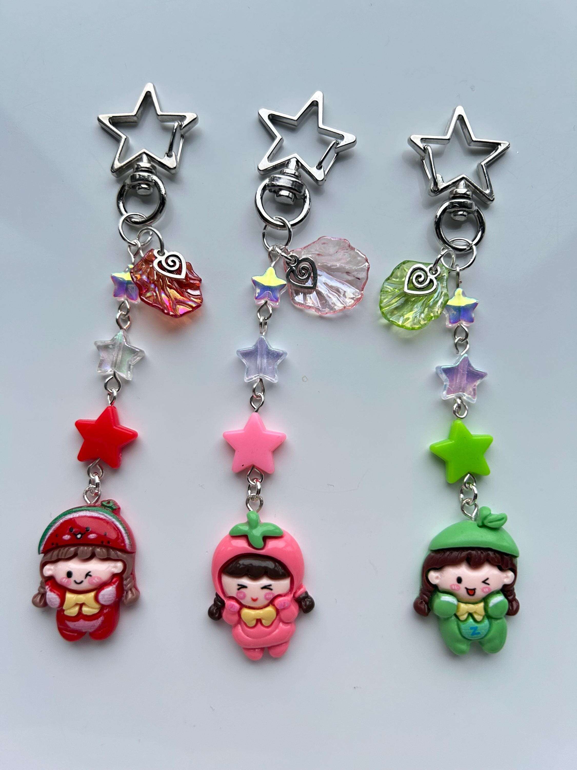 HANDMADE Kawaii Cute Fruit Girl Keychains