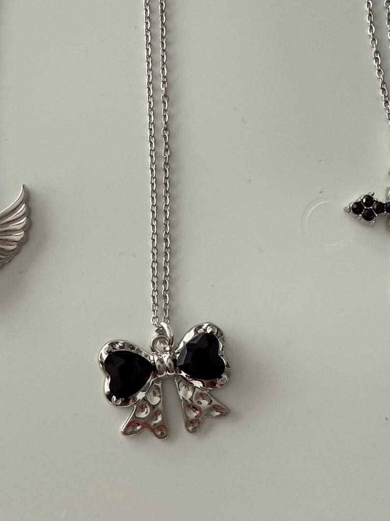 Absolutely Stunning Handmade Whimsical Black Gem Necklaces 17”