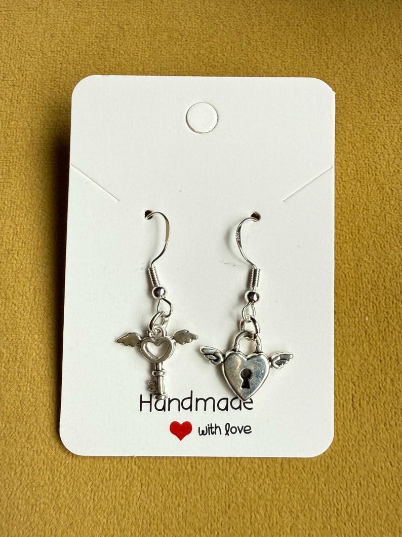 Handmade Sterling Silver Charm Earrings