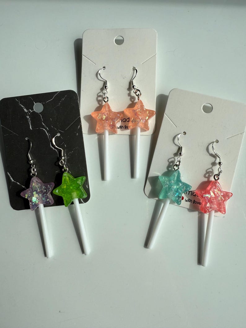 HANDMADE Magic Wand Sterling Silver Earrings