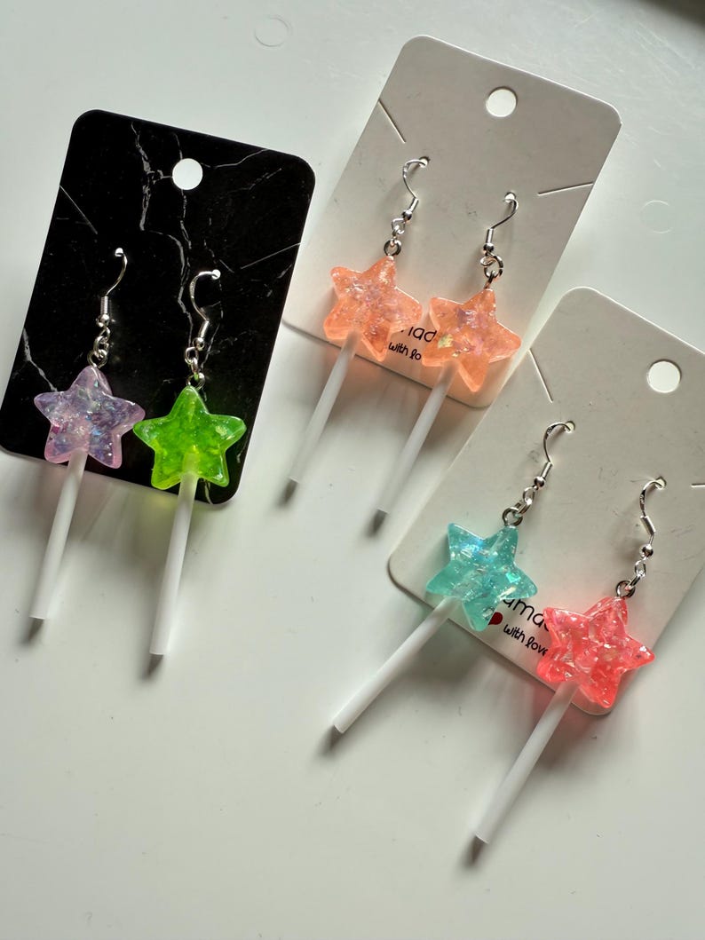 HANDMADE Magic Wand Sterling Silver Earrings
