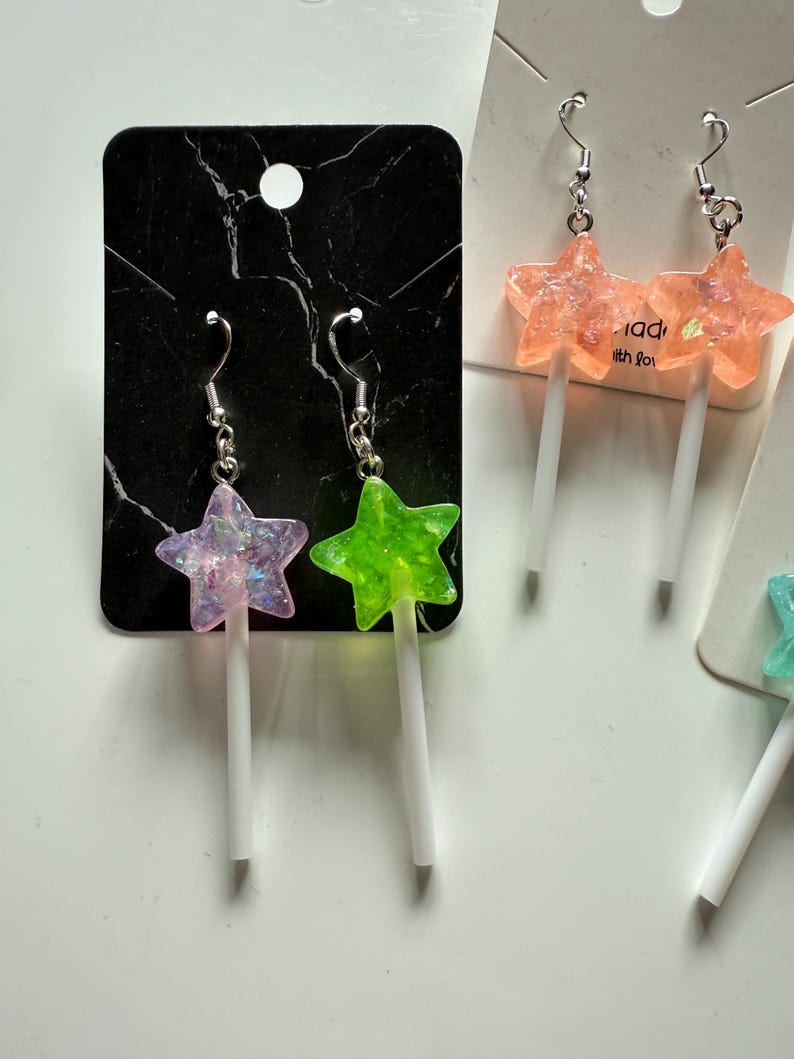 HANDMADE Magic Wand Sterling Silver Earrings