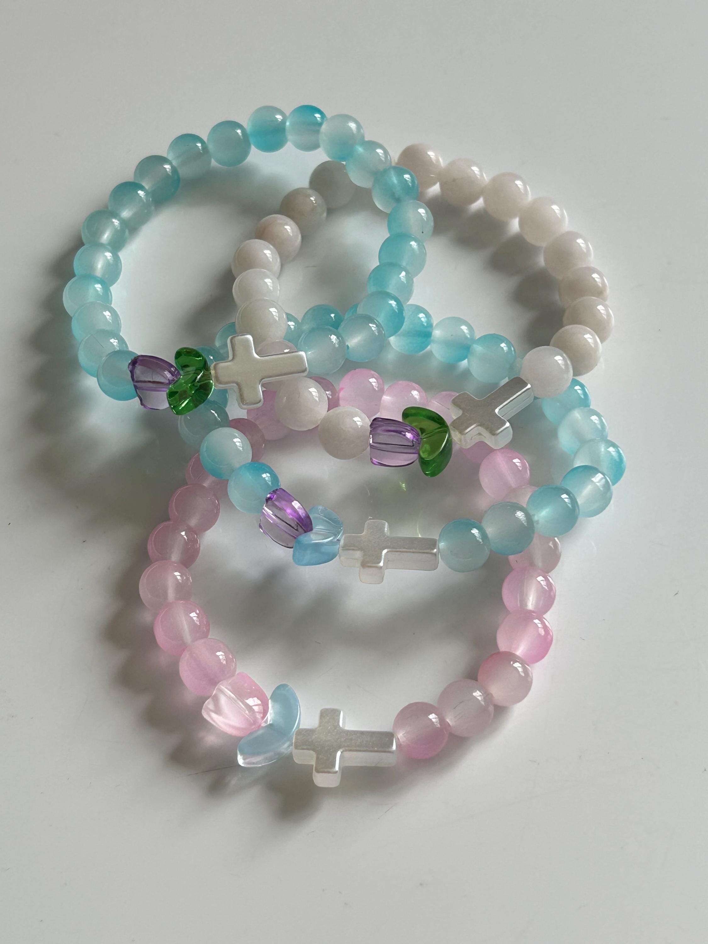 Handmade Beautiful Coquette Tulip Bead Bracelets