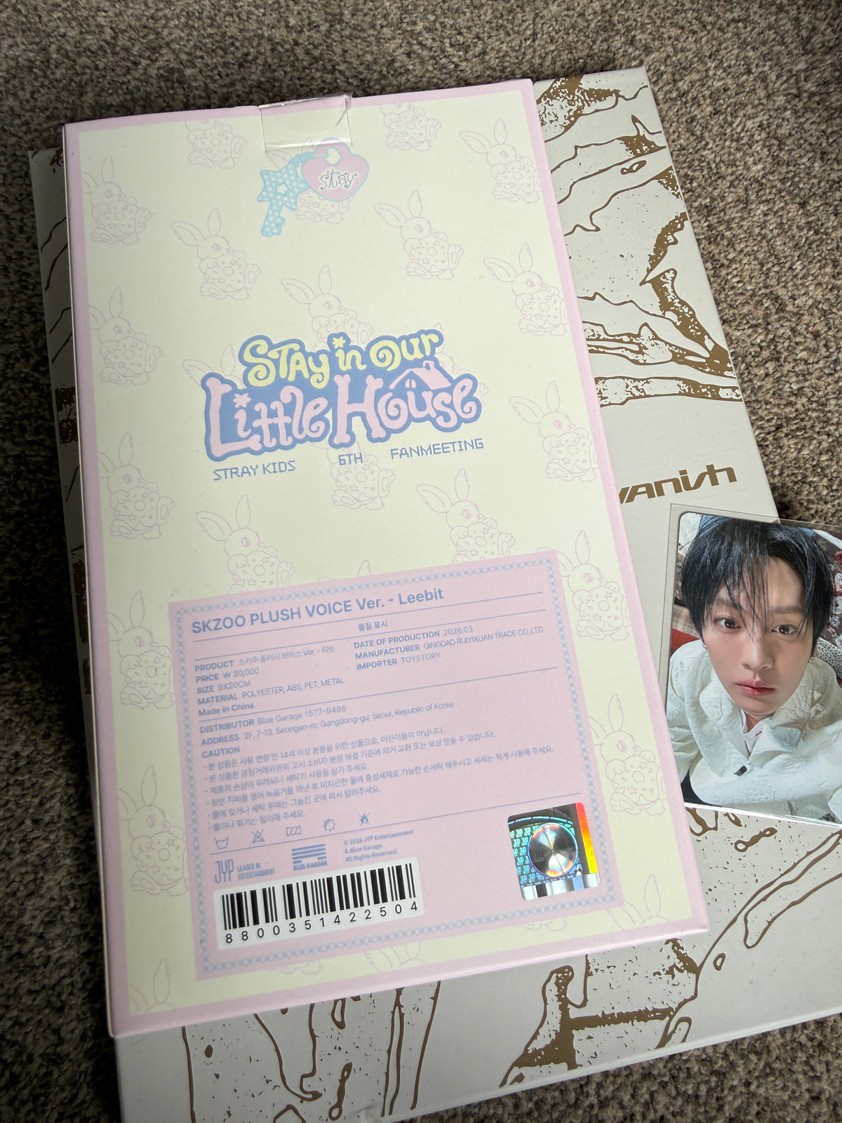 Stray Kids SKZOO Leebit Voice Plush + Lee Know POB – Stay in Our Little House – Sealed