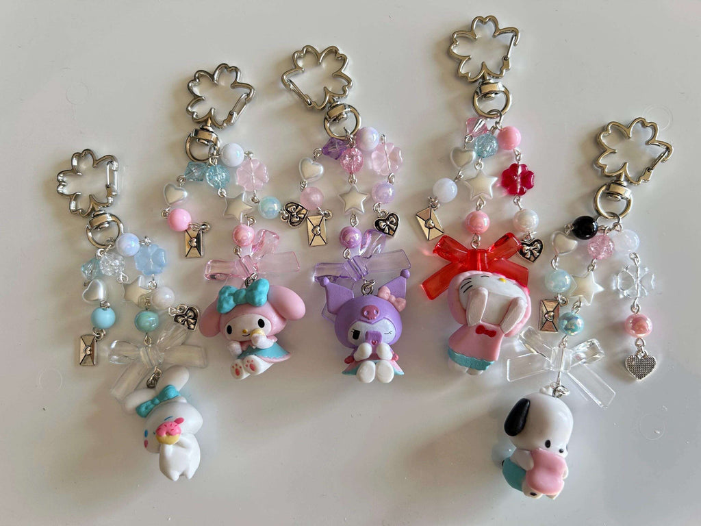 Super Cute Handmade Sanrio Sleepover Themed Keychains