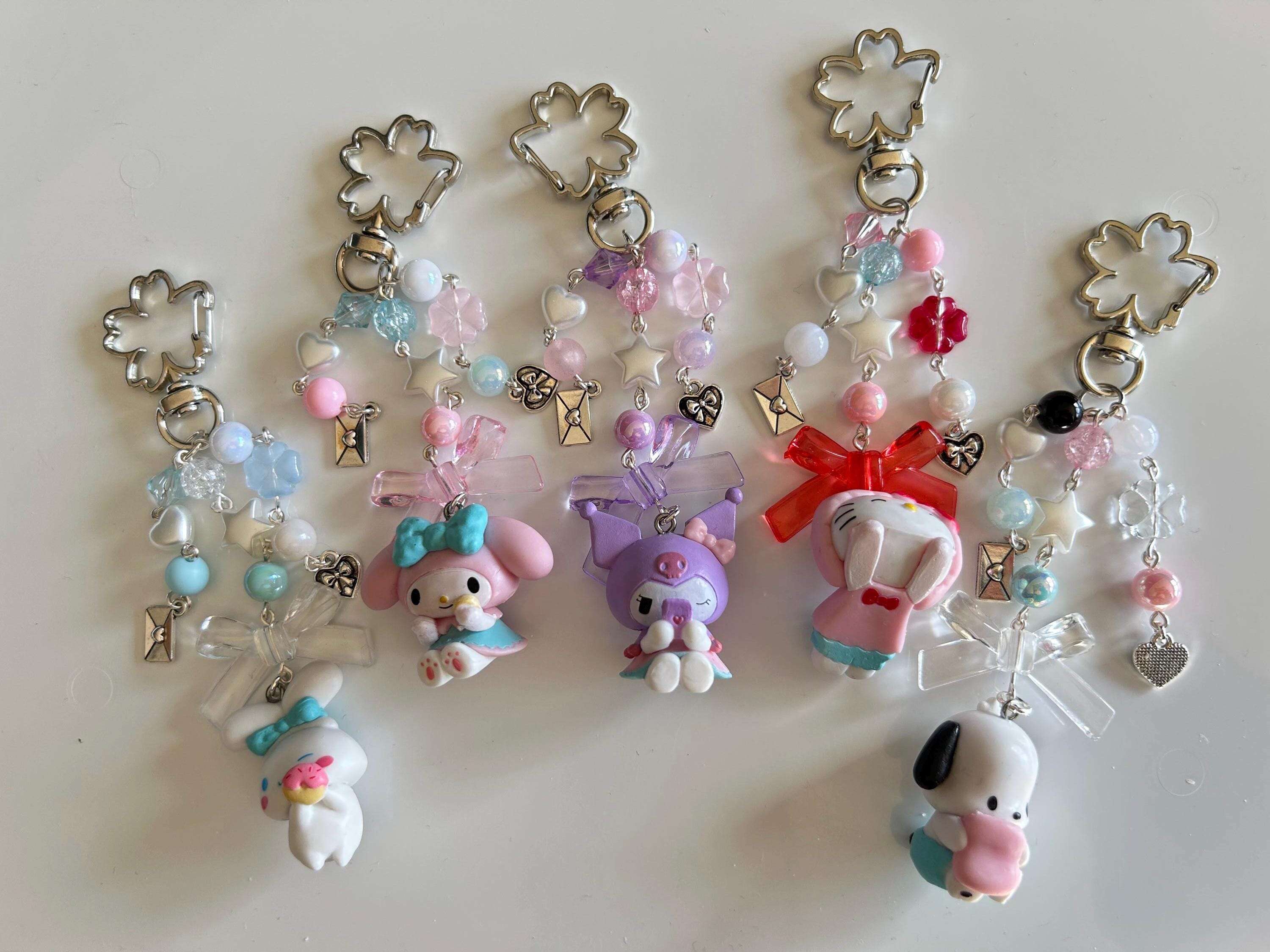 Super Cute Handmade Sanrio Sleepover Themed Keychains