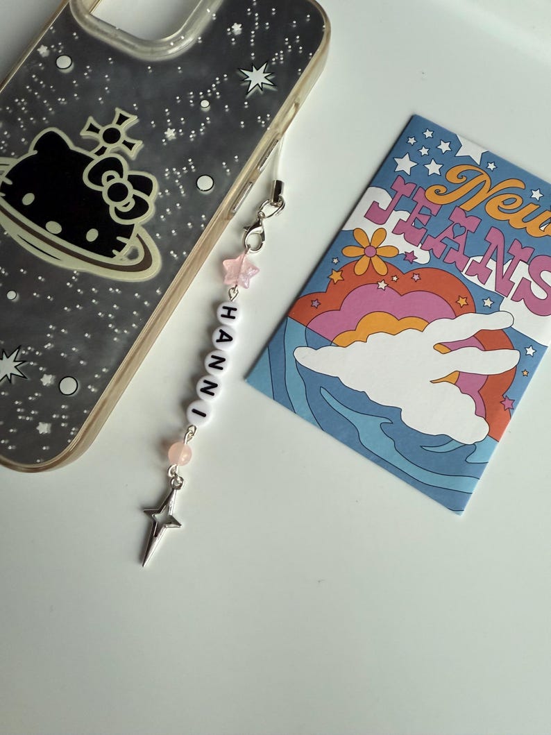 Handmade Kpop Girl Group New Jeans Phone Charms: kawaii Beaded Jewelry, New Jeans