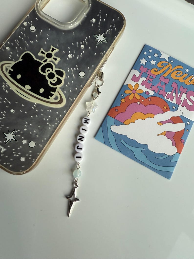 Handmade Kpop Girl Group New Jeans Phone Charms: kawaii Beaded Jewelry, New Jeans