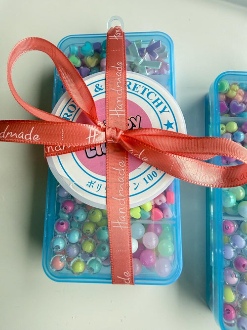 A box of cuteness Handmade Kawaii Blue Bead kit, Hand picked by Me, Get Creative!!..