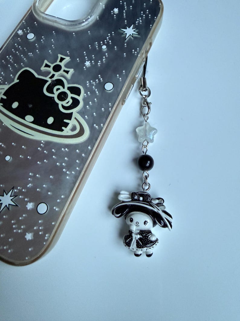 HANDMADE Monochrome kawaii Sanrio Phone Charms