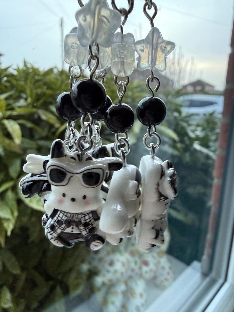 HANDMADE Monochrome kawaii Sanrio Phone Charms