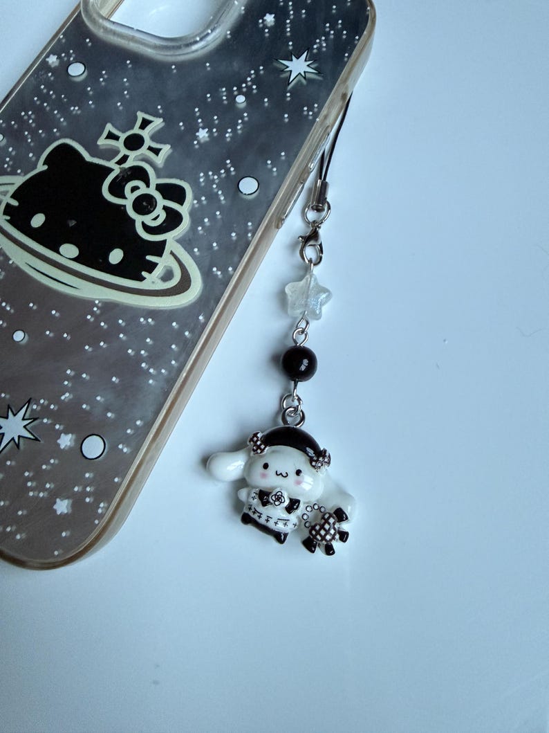 HANDMADE Monochrome kawaii Sanrio Phone Charms