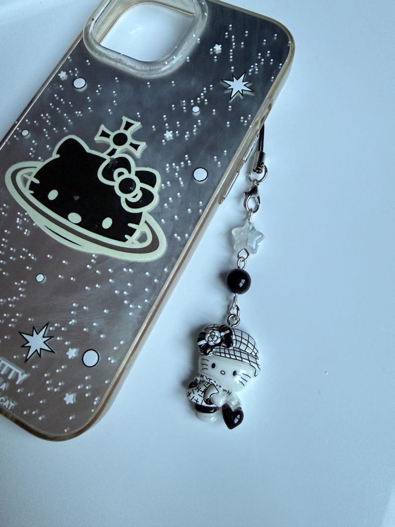 HANDMADE Monochrome kawaii Sanrio Phone Charms