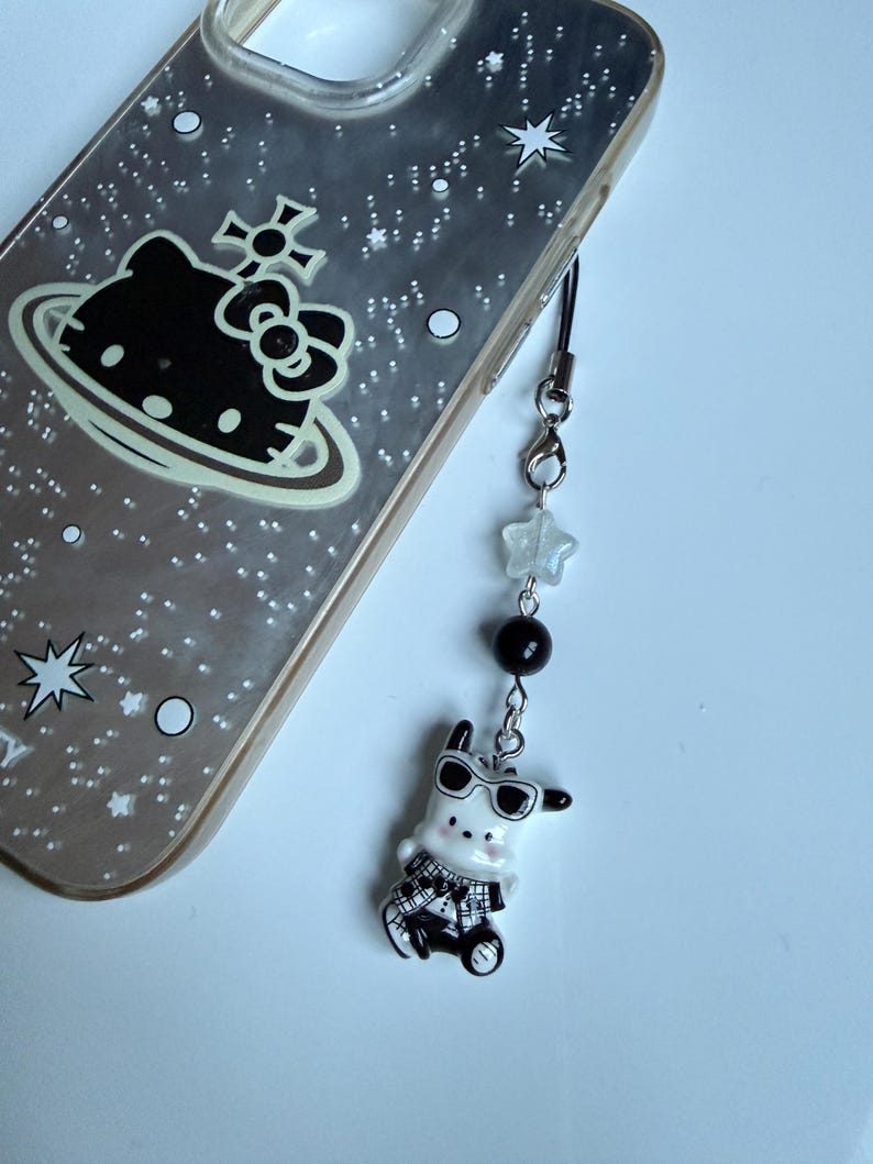 HANDMADE Monochrome kawaii Sanrio Phone Charms