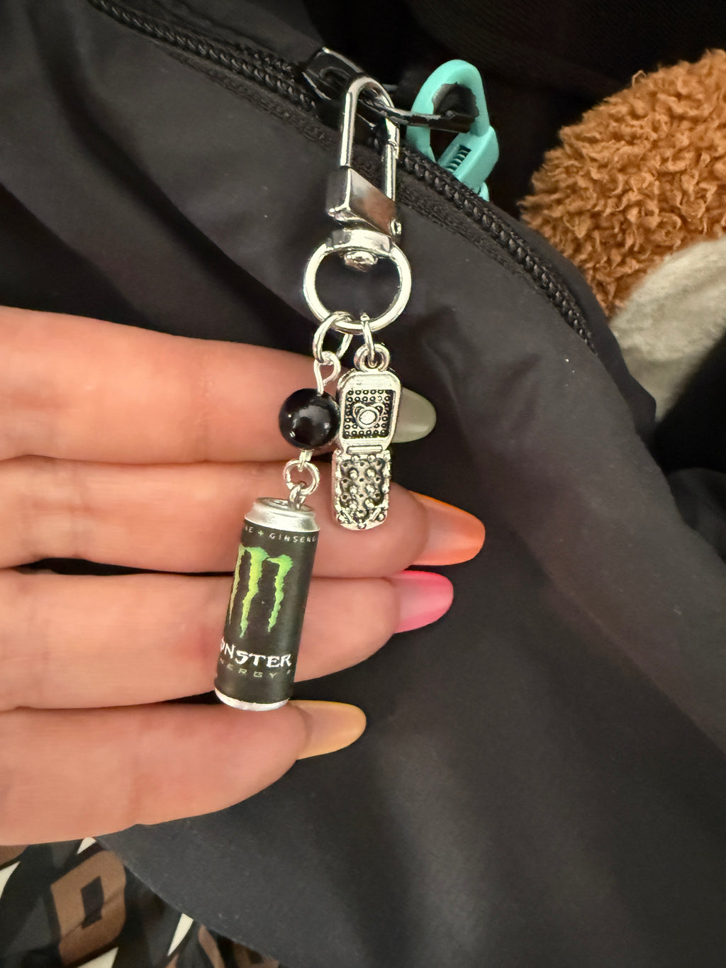 Mini Energy Drink Can Keychain  Handmade Energy Drink Inspired Bag Charm | Stainless Steel Keyring | Gamer Accessory | Y2K Gift