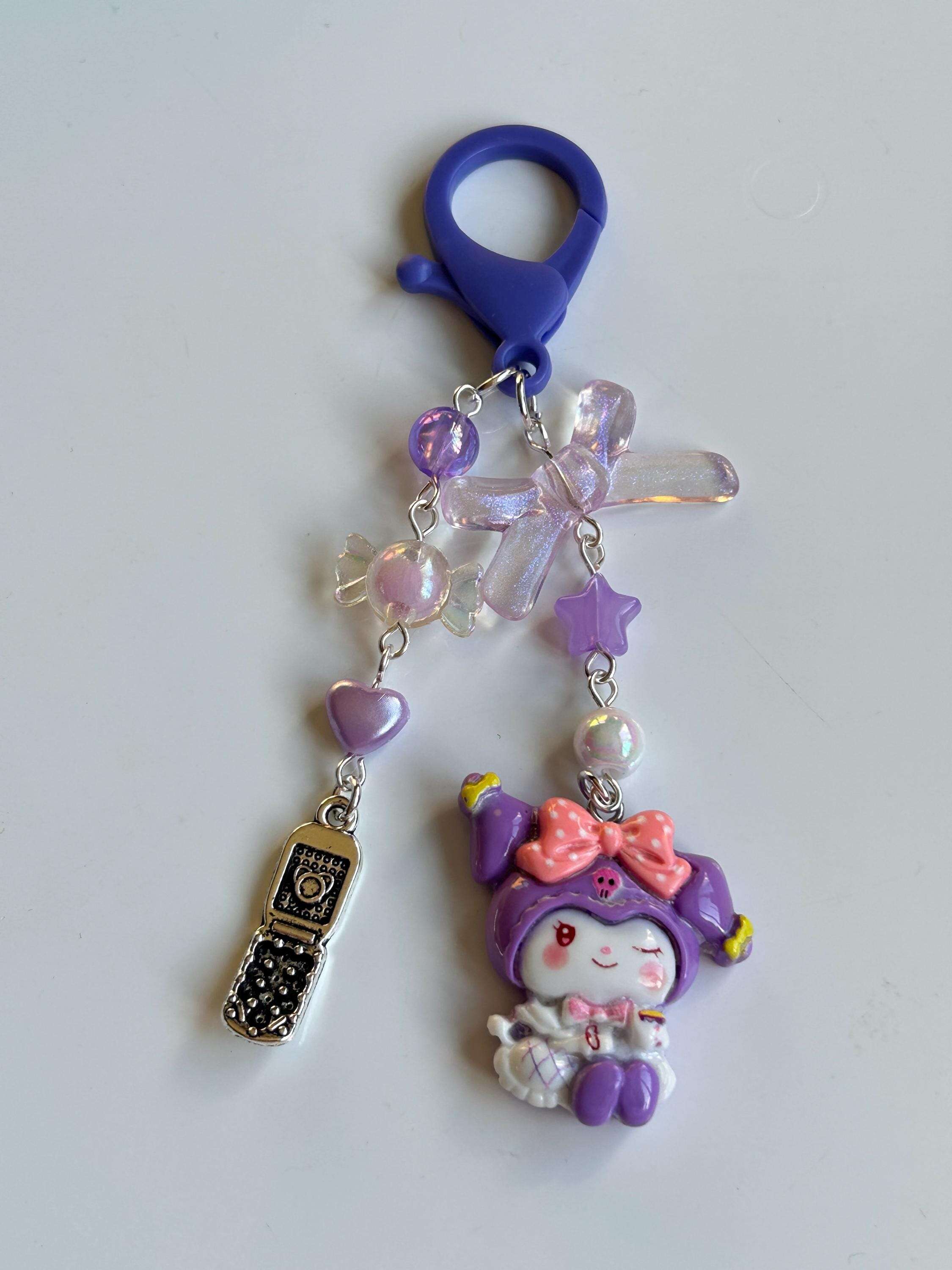 Super Cute Handmade Sanrio Themed Birthday Party Keychains Purple