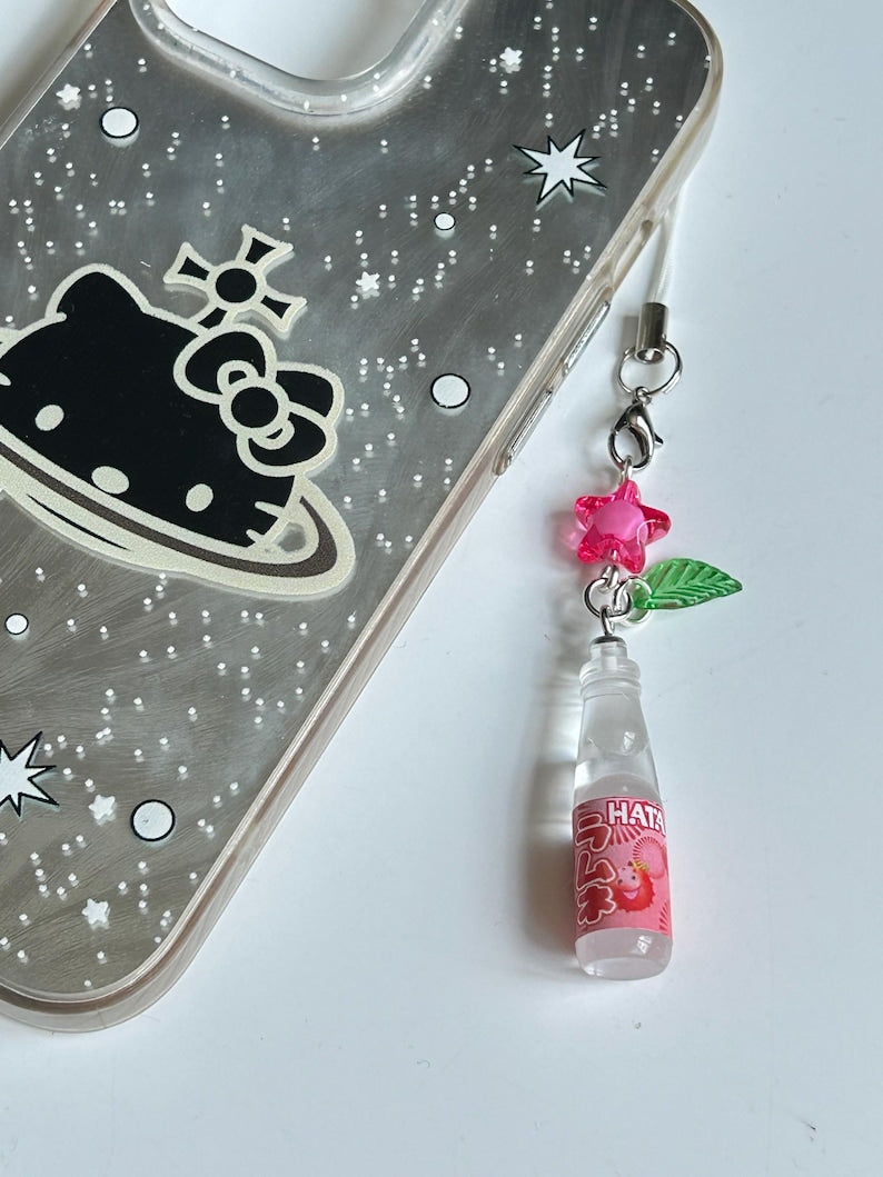 Handmade Kawaii Ramune Soda Bottle Phone Charm