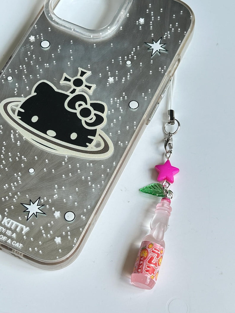 Handmade Kawaii Ramune Soda Bottle Phone Charm
