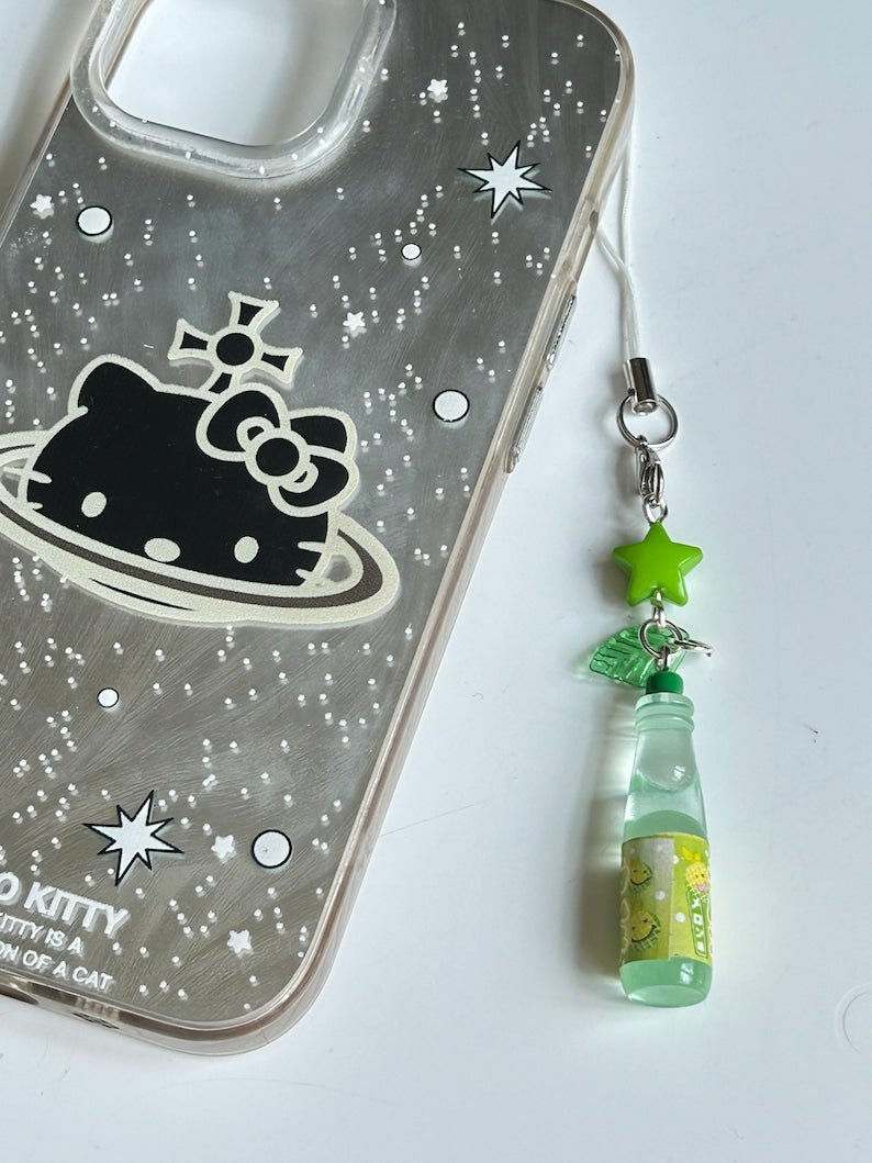 Handmade Kawaii Ramune Soda Bottle Phone Charm