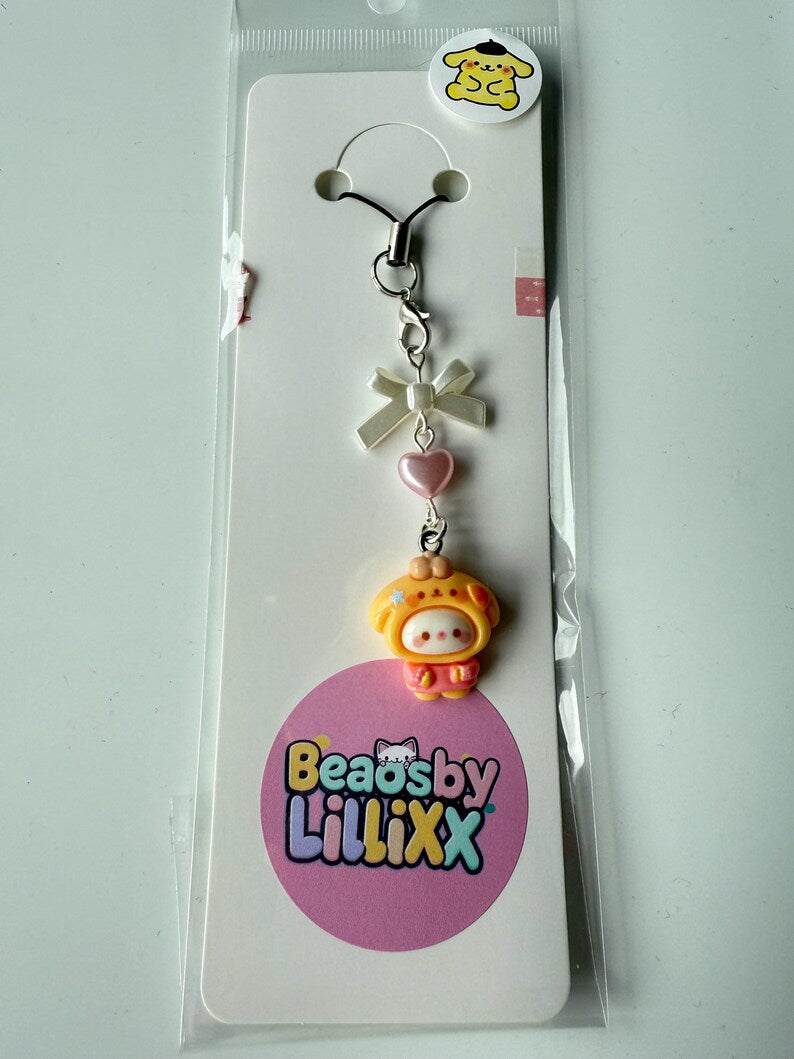 HANDMADE Sanrio Cosplay themed Phone charms, beaded accessories, sanriocore, kawaii phone charm