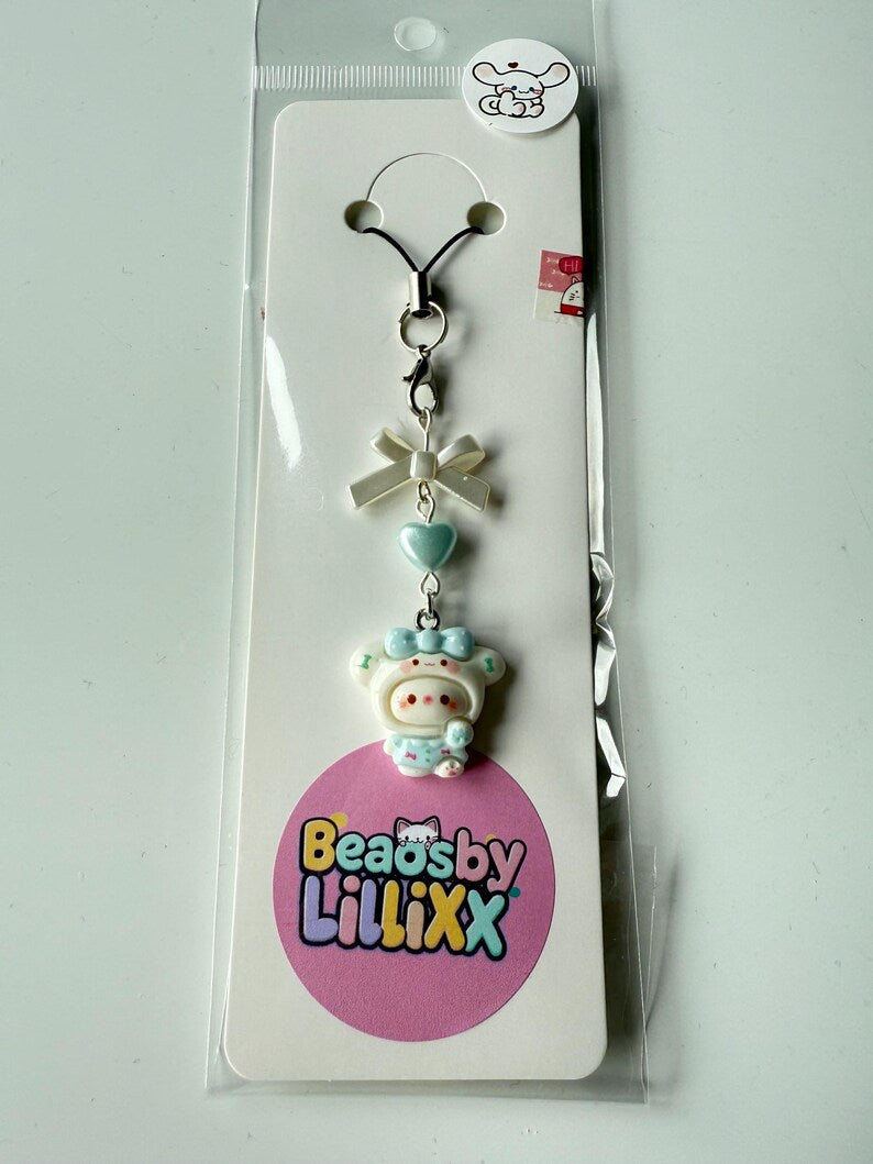 HANDMADE Sanrio Cosplay themed Phone charms, beaded accessories, sanriocore, kawaii phone charm