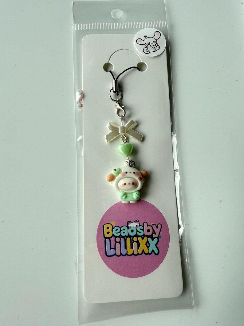 HANDMADE Sanrio Cosplay themed Phone charms, beaded accessories, sanriocore, kawaii phone charm