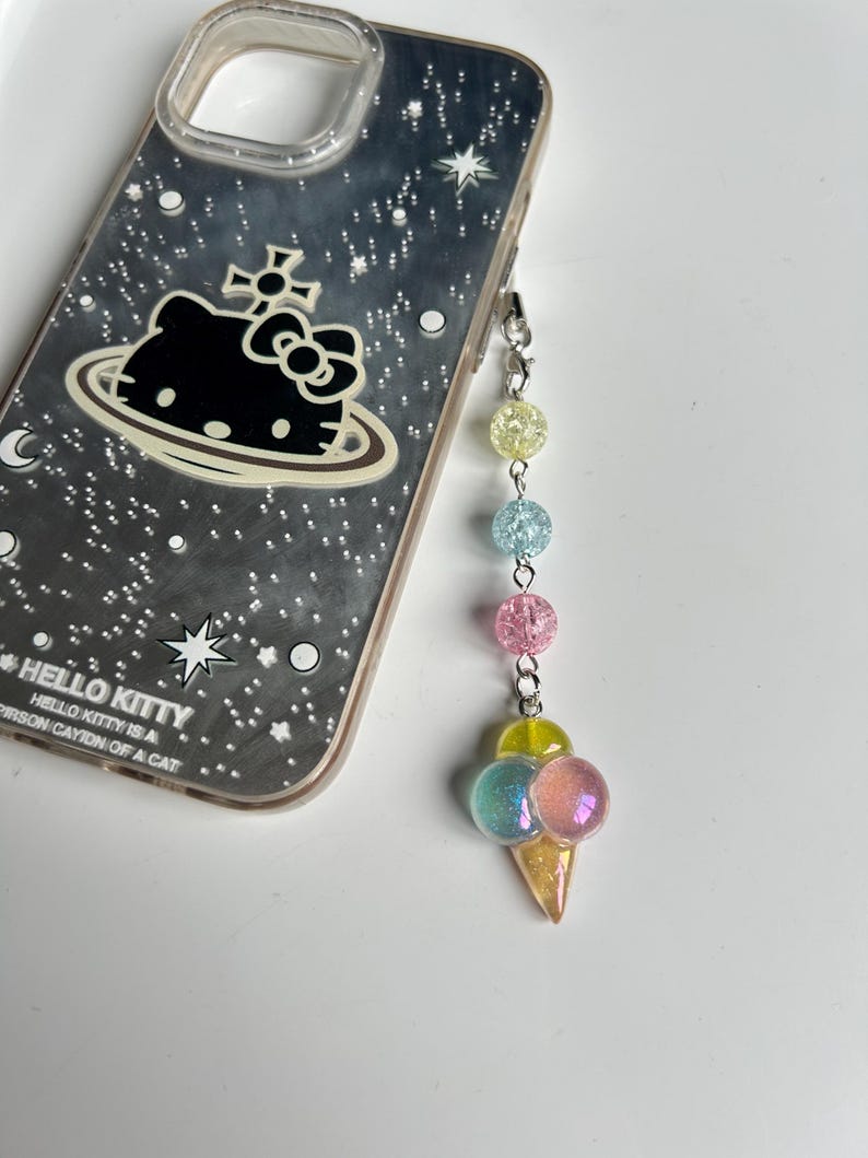 HANDMADE Kawaii Pastel Phone charms , beaded accessories, aesthetic, pastel phone charm, Y2k, cutecore