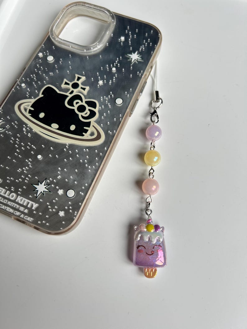 HANDMADE Kawaii Pastel Phone charms , beaded accessories, aesthetic, pastel phone charm, Y2k, cutecore