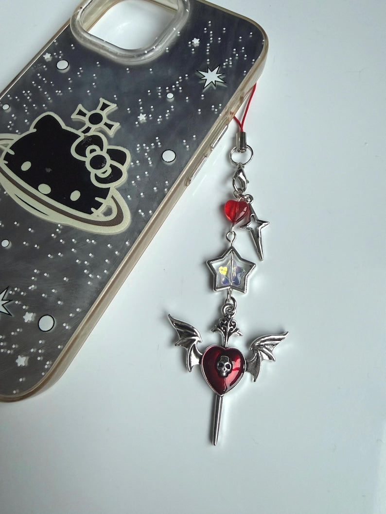 Handmade Cute Dark Gothic Phone Charm
