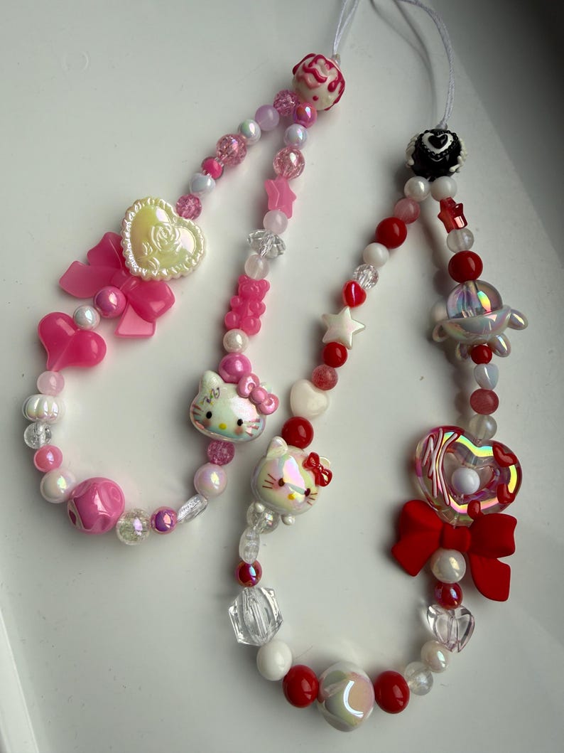 HANDMADE Cute Sanrio Inspired Hello kitty Phone Charms