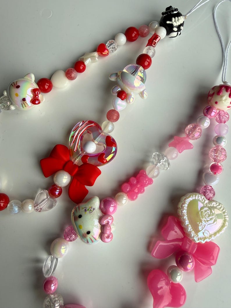 HANDMADE Cute Sanrio Inspired Hello kitty Phone Charms