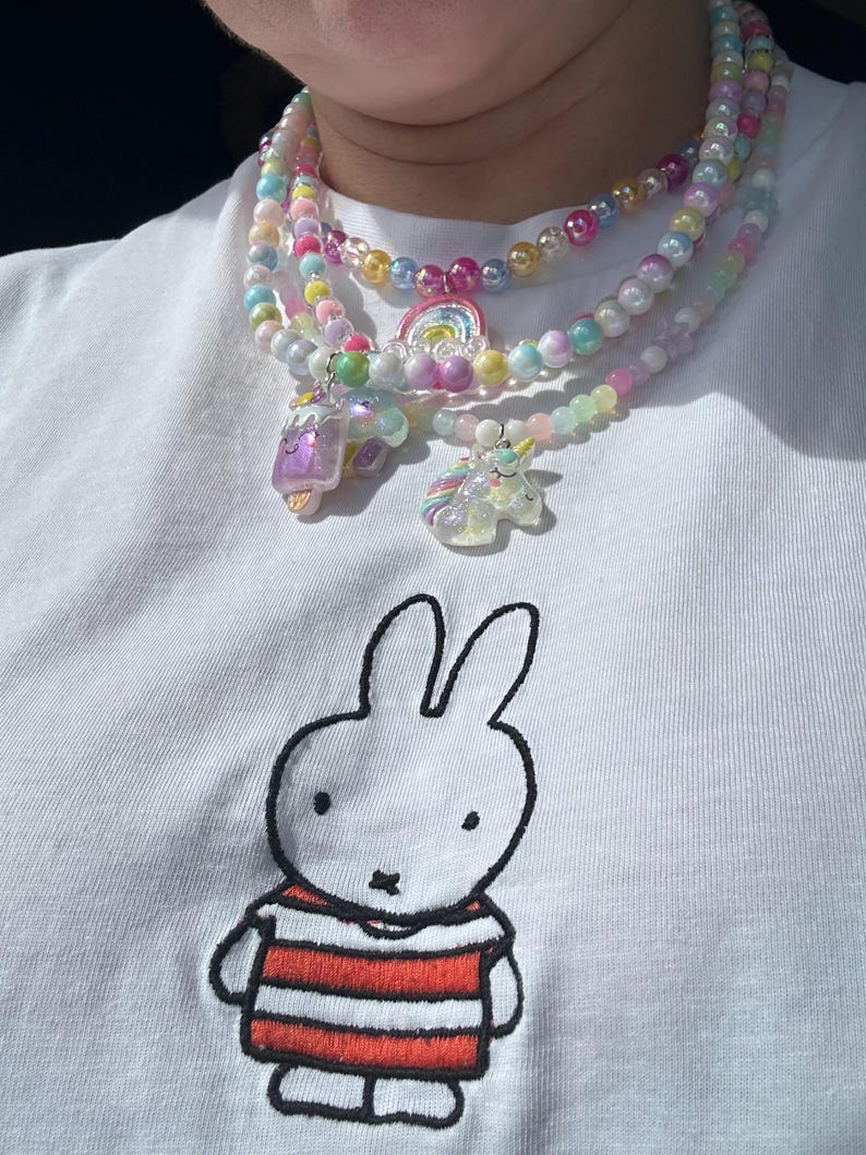 Cute Handmade Kawaii Pastel necklaces, acrylic beads, cute core, beaded jewelry