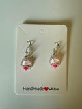 Handmade Mini Sanrio heart Themed Sterling Silver Earrings