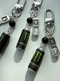 Mini Energy Drink Can Keychain  Handmade Energy Drink Inspired Bag Charm | Stainless Steel Keyring | Gamer Accessory | Y2K Gift