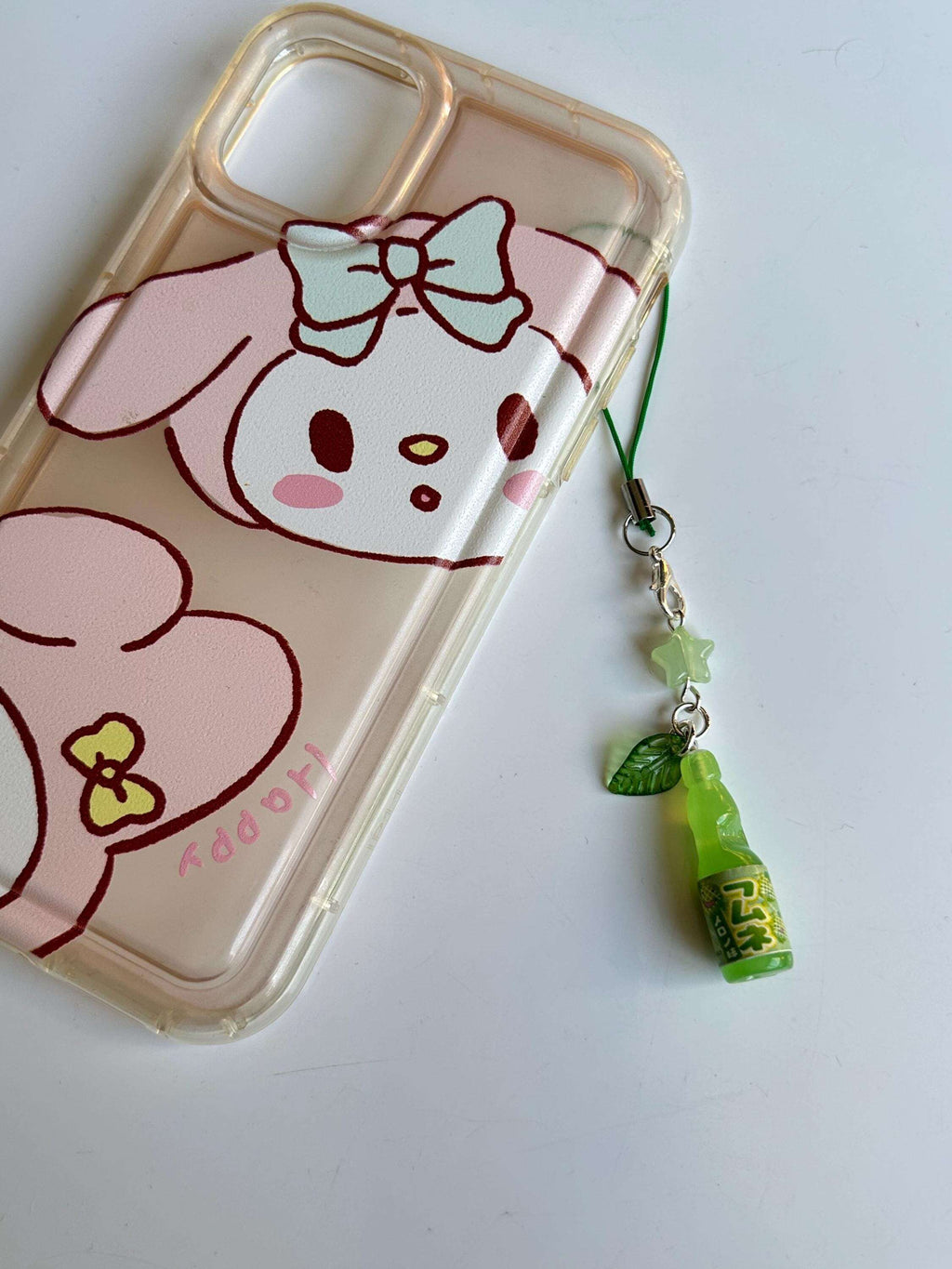 HANDMADE Kawaii Cute Ramune Bottle Phone Charms Melon