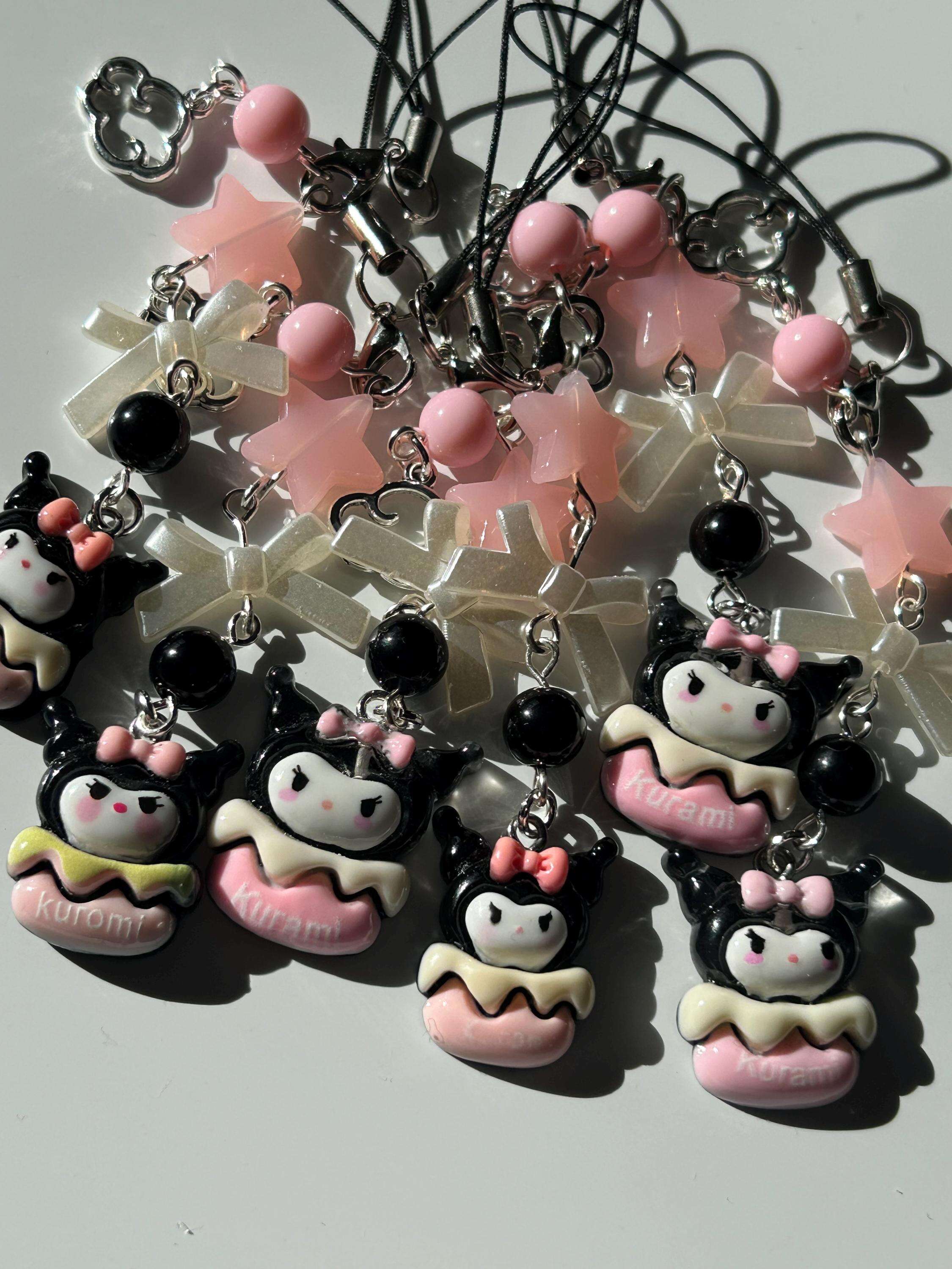 HANDMADE Cute Sanrio Themed Kuromi Jar Phone Charm