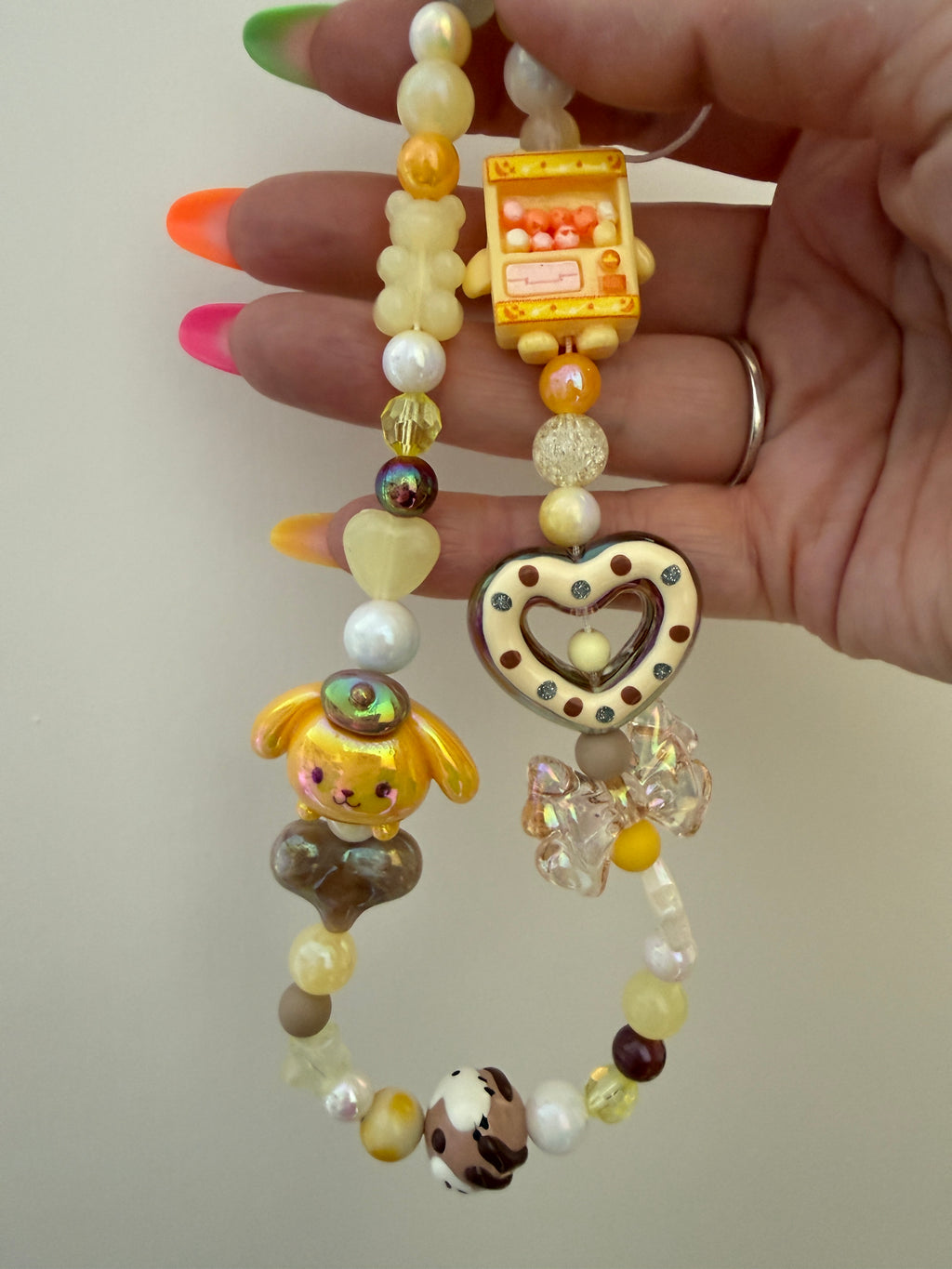 Sanrio Inspired Twist Egg Machine Beaded Phone Strap